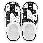 Boccsty Christmas Spa Slippers Halloween House Slipper Indoor Outdoor Non-Slip Home Shoes for Men Woman M-L