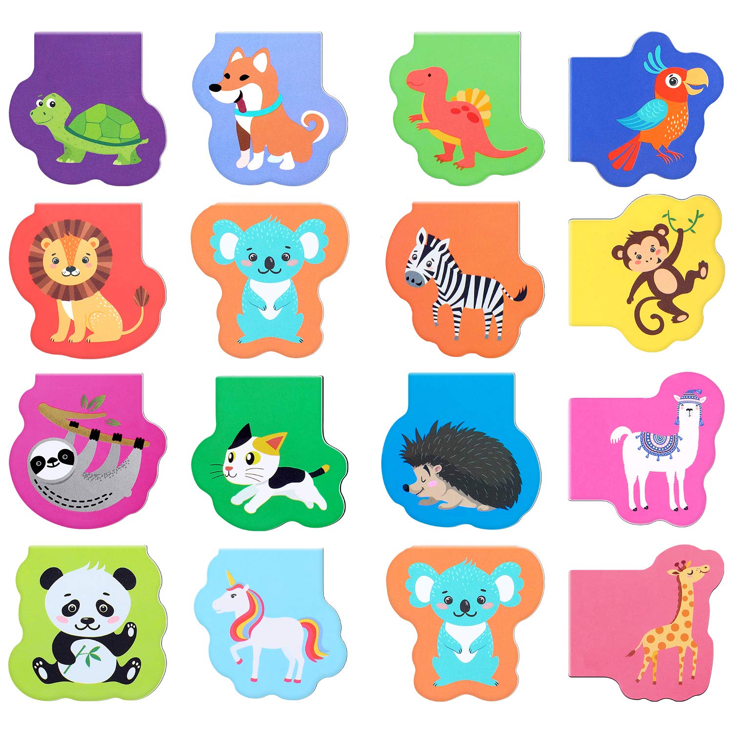 60 Pieces Cute Animal Magnetic Bookmarks Magnet Page Markers Cartoon Page Clips Bookmark for Student Office Reading Stationery Rewards Supplies