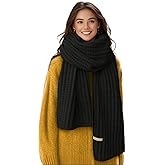 Mokoey Women's Winter Knit Warm Scarf Super Soft Long Knit Scarves Winter Scarf for Women Cold Weather Accessories