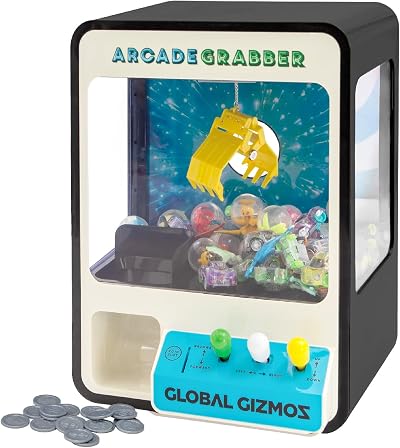 Global Gizmos Candy Grabber Arcade Game with Joysticks Coins Included Black
