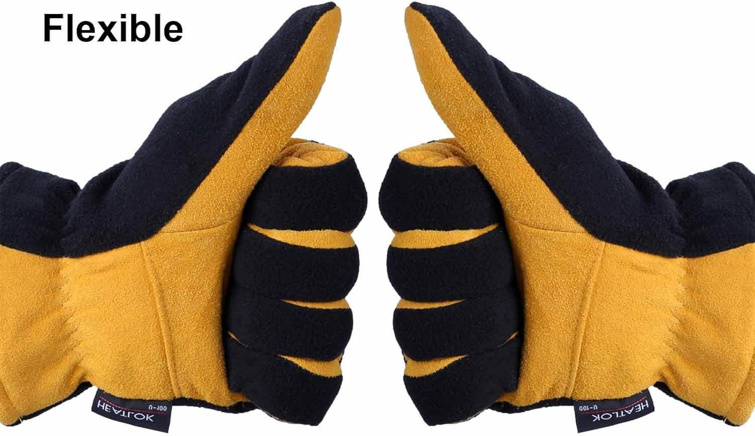 OZERO Winter Gloves -20 °F Cold Proof Deerskin Suede Leather Thermal Work Glove Warm Polar Fleece Heatlok Insulated Cotton - Hands Warmer in Cold Weather for Women and Men : Clothing