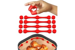 WM infinite Air Fryer Magnet Silicone Buckles 2 (13 Pack) - Hold Parchment Paper Liners, Prevent Fire Hazard & Food Covering - High Temp Food Grade Silicone (12+1 Upgraded)