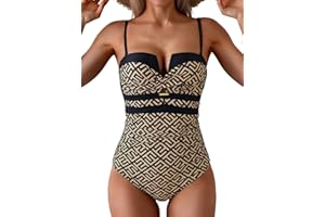 Eomenie Women's Push Up Wrap Front Swimsuit One Piece Tummy Control Bathing Suits Bandeau Support Slimming Swimwear