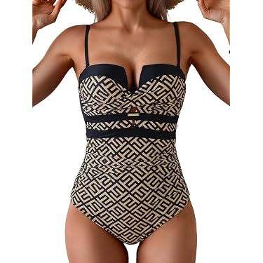 swimming dress for ladies amazon Aidonger One Piece Swim Dress Swimsuits for Women Tummy Control Swimdress  Skirt Bathing Suit Black at Amazon Women's Clothing store