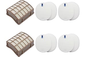 LEMIGE Vacuum Filters Replacement Set for Shark Navigator Rotator Professional NV70 NV71 NV80 NVC80C NV90 NV95 UV420, Compare to Part # XHF80&XFF80, 2 Post Filters + 4 Foam Filters + 4 Felt Filters