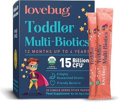 Lovebug Kids Probiotic Powder 15 Billion CFU 30 Sachets Unflavoured
