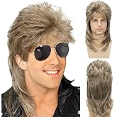 Daiaces Mullet Wigs for Men 80s Rocker Wig Costumes Fancy Party Cosplay Halloween Wig