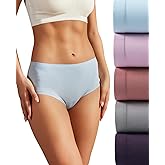 Reshinee Women's Underwear Seamless Full Briefs Soft Panties Invisibles Briefs Comfort Underpants Ladies Panties - 5 Pack
