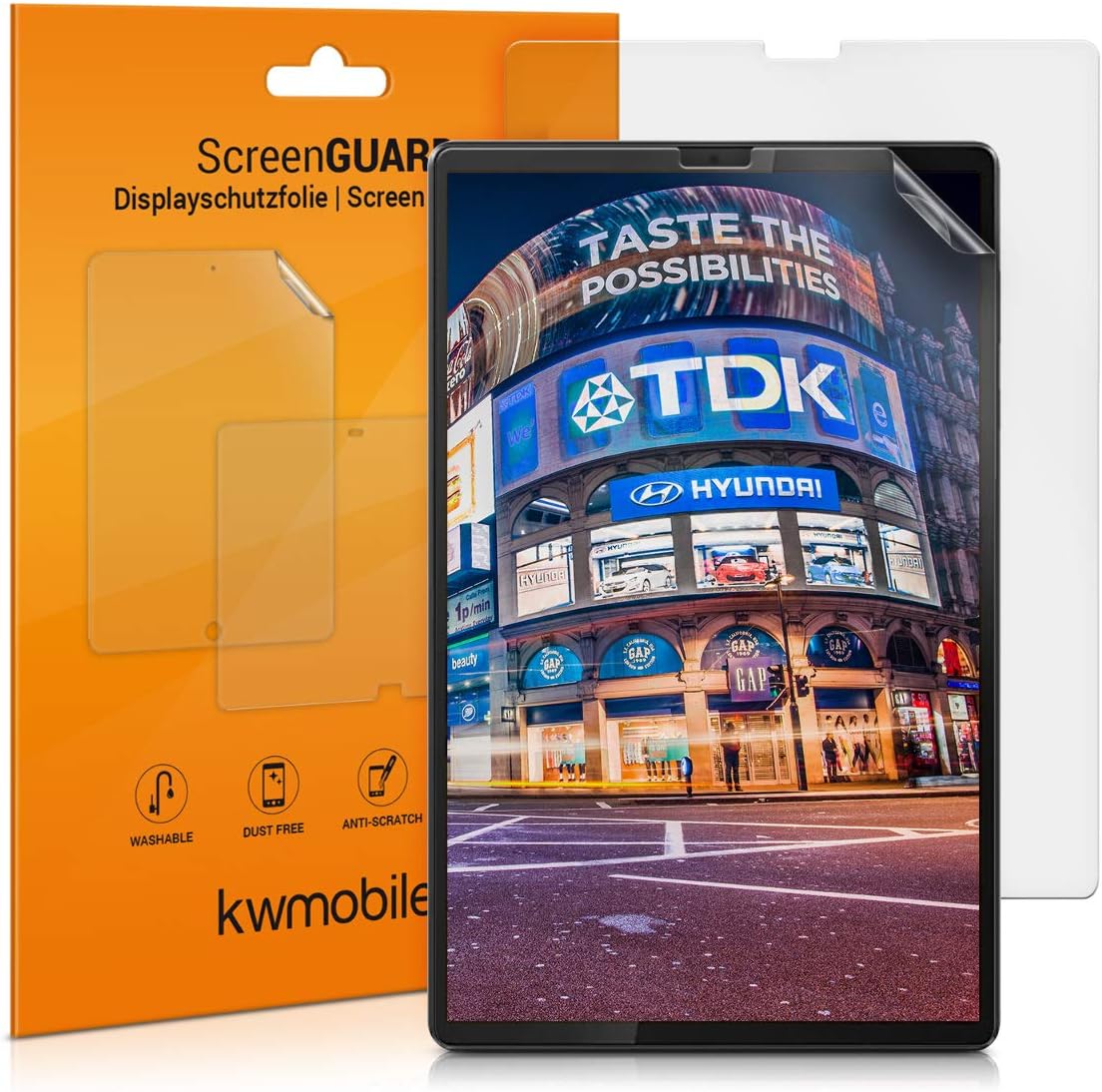 kwmobile 2X Screen Protectors Compatible with Lenovo Tab M10 FHD Plus (2. Gen) - Anti-Scratch, Anti-Fingerprint Matte Tablet Display Films