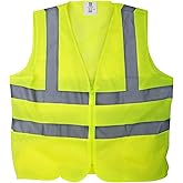 TR Industrial Yellow Mesh High Visibility Reflected Class 2 Safety Vest, No Pockets