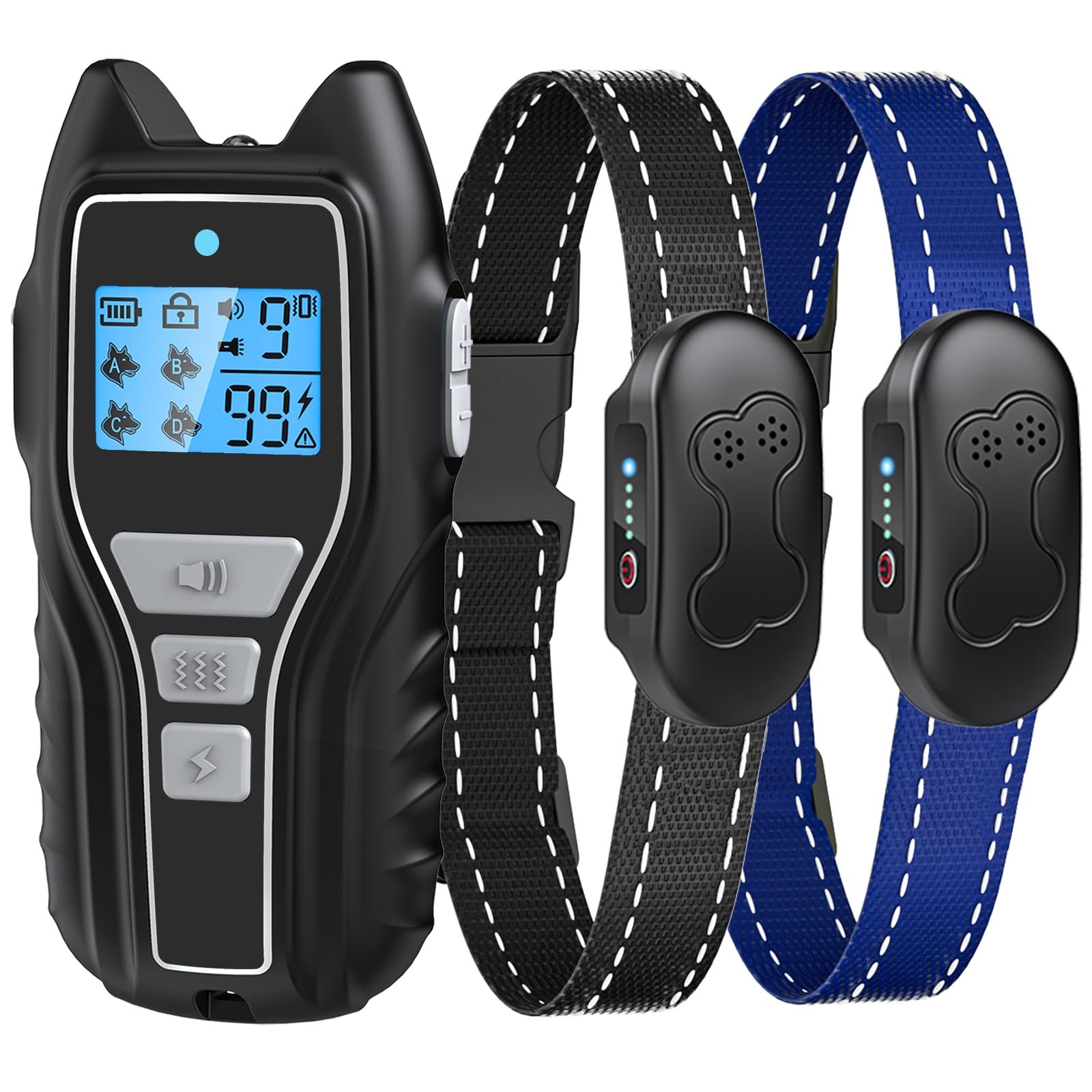 Photo 1 of **FACTORY SEALED** Shock Collar for Dogs 2 Dogs (15-120lbs) 2000FT Dog Shock Collar with Remote Control IPX7 Waterproof Dog Training Collar with Remote 4 Safe Modes Rechargeable Lock Flash Light for All Breeds Silver