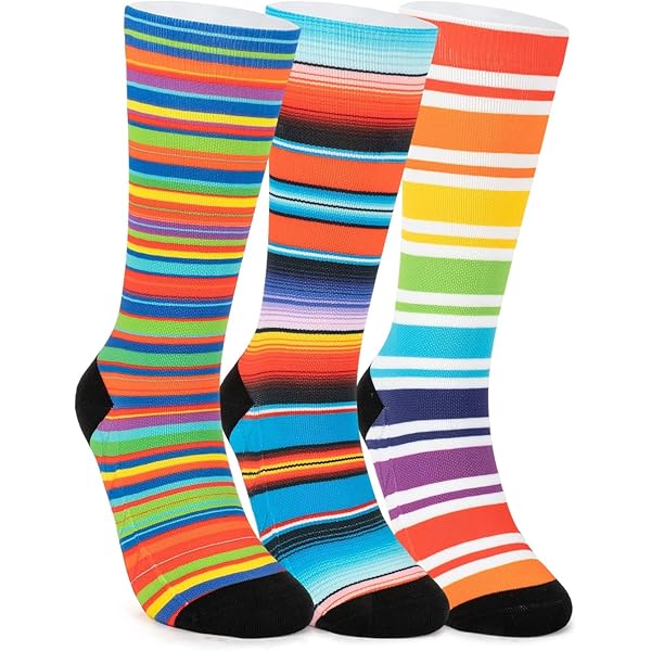 Zakira - Calcetines De Algodón Peinado A Rayas Para Hombre Y Mujer, 5 Unidades, Orange/Black (Ii), 7-12 (US