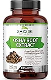 Zazzee OSHA Root 4:1 Extract, 500 mg Strength, 120