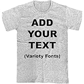 Custom T Shirts Ultra Soft Add Your Text for Men & Women Unisex Cotton T Shirt