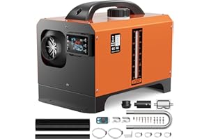 BREARO Diesel Heater 12V, Portable 8KW Air Heater with LCD Switch & Remote Control, All in One Diesel Parking with 5L/1.3Gal Fuel Tank, Fast Heating for Car RV Boat Truck Trailer Tent Campers