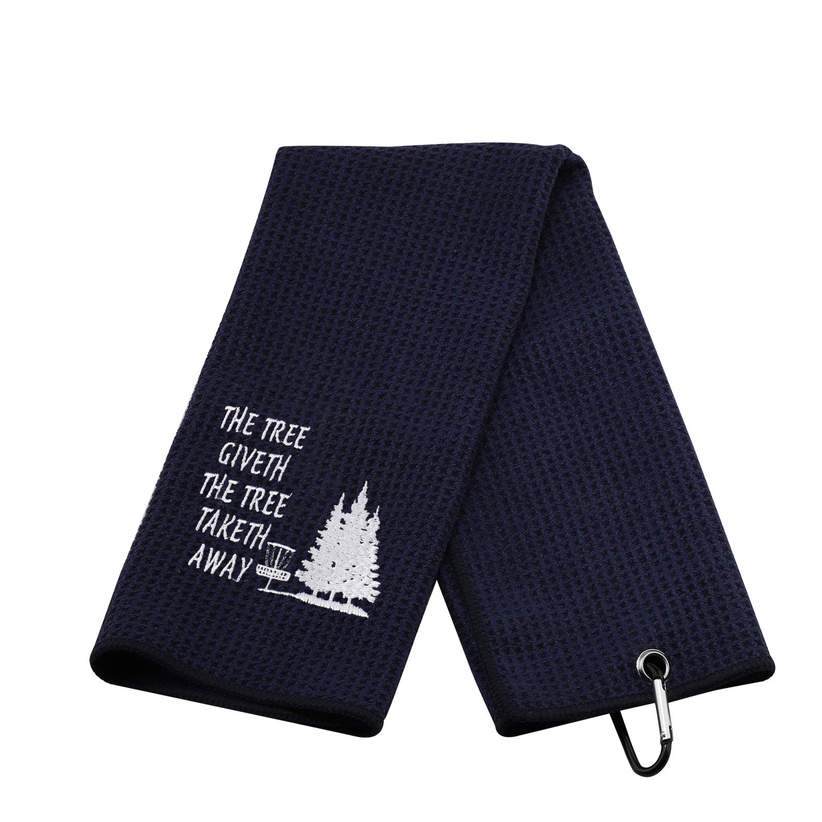 MYSOMY Disc Golf Towel The Tree Giveth The Tree Taketh Away Disc Golf Gifts Golf Towel with Clip
