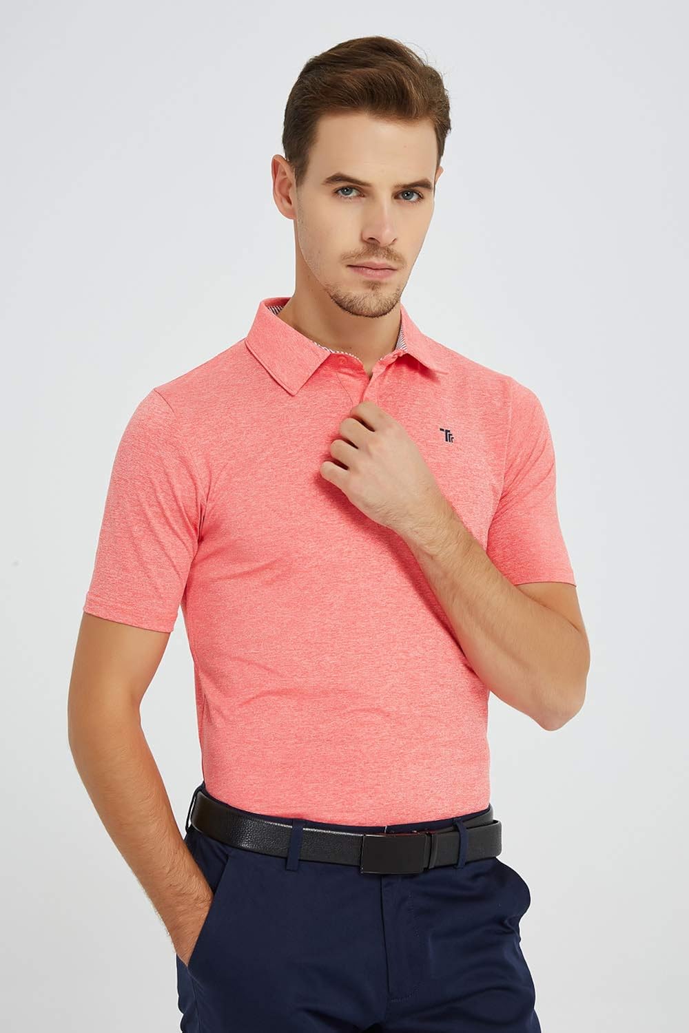JINSHI Men's Athletic Shirts Sports Polo T-Shirts Short Sleeve Classic Golf Polo Shirt: Clothing