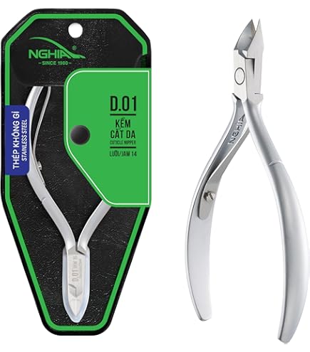 Amazon.com: NGHIA Cuticle Nipper - D-09 JAW 14 | Stainless Steel