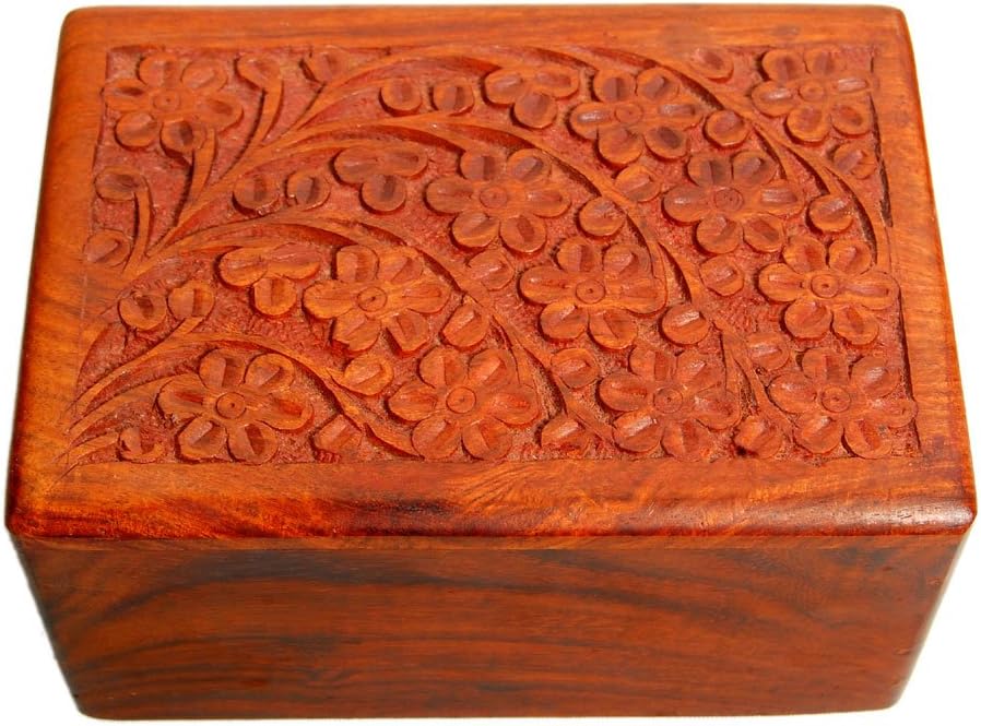 Pet Memory Shop Urn for Pets - Hand-Carved Rosewood Urn - Classic Wooden Series for Dogs, Cats, and Animals