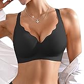 Seamless Wireless Bra for Women with Support - No Underwire Full Coverage Push Up Bras