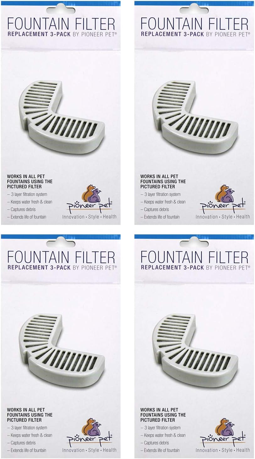 Pioneer Pet Replacement Filters for Ceramic & Stainless Steel Fountains, Raindrop Filters (3 Filters) : Pet Self Waterers : Pet Supplies