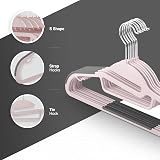 KEPLIN 50-Pack Non-Slip Hangers Slimline with 360° Swivel Blush 41x22cm view 4