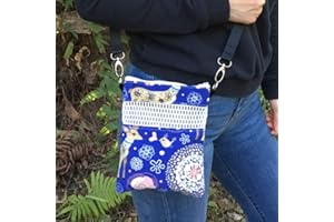 KINTOR Sugar Glider Bonding Pouch Carry for Rat Hedgehog Small Pocket Pets (Blue Deer, 8.7x6.3inch)