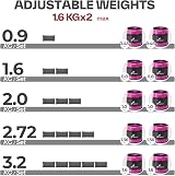 Sportneer Adjustable Ankle Weights Set 0.8-3.5 lb per ankle 2 pack view 3