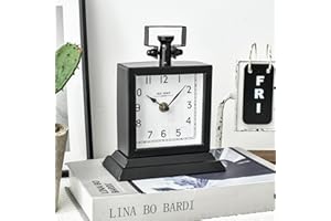 EMAX HOME Decorative Mantel Desk Shelf Clock – Mesmerizing Black Small Mantel Clock for Your Mantle or Desk