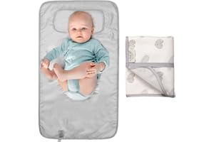 HAMUR HOME Portable Baby Changing Pad – Waterproof, Foldable & Lightweight Travel Mat – Soft & Machine Washable Diaper Changer – Compact & Durable (Leaves)