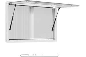 VEVOR Concession Window 36x24 in, Aluminum Alloy Service Window for Food Truck, Up to 85 Degrees Stand Serving Window with 2 