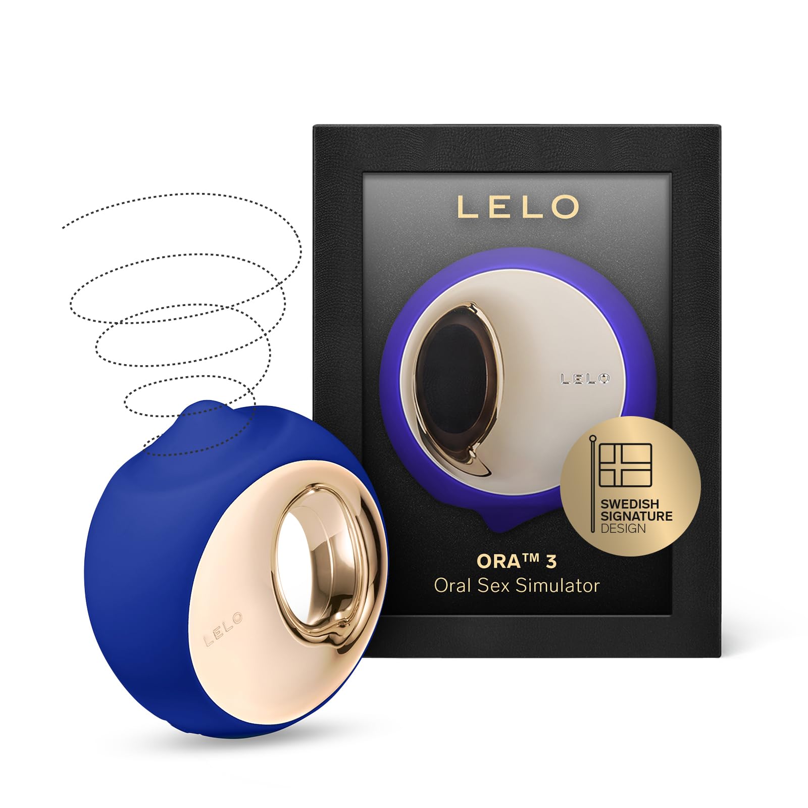LELO ORA 3 Oral Sex Toy, Tongue Toy for Woman, Sensual Clit Licker and Personal Stimulator for Oral Sex, Tongue Vibrator for Women, Midnight Blue