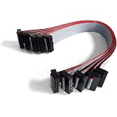 Nelson Audio &amp; Light Nelson Audio Power Ribbon Cables for Eurorack Synths (5X 10-16 Pin), Red