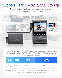 VIOFO A329S 4K 3 Channel Dash Cam, 4K Front + 2K