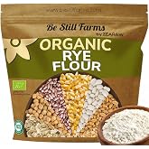 Organic Rye Flour for Bread Bulk 2.8 lb - Bread Flour for Baking | Great for Pumpernickel and Bread Machine - 100% Whole Rye Grain - EU Certified | Vegan | Non-GMO