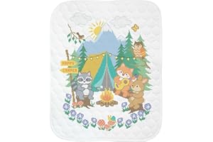Herrschners Baby Woodland Lullaby Baby Quilt Stamped Cross-Stitch Kit