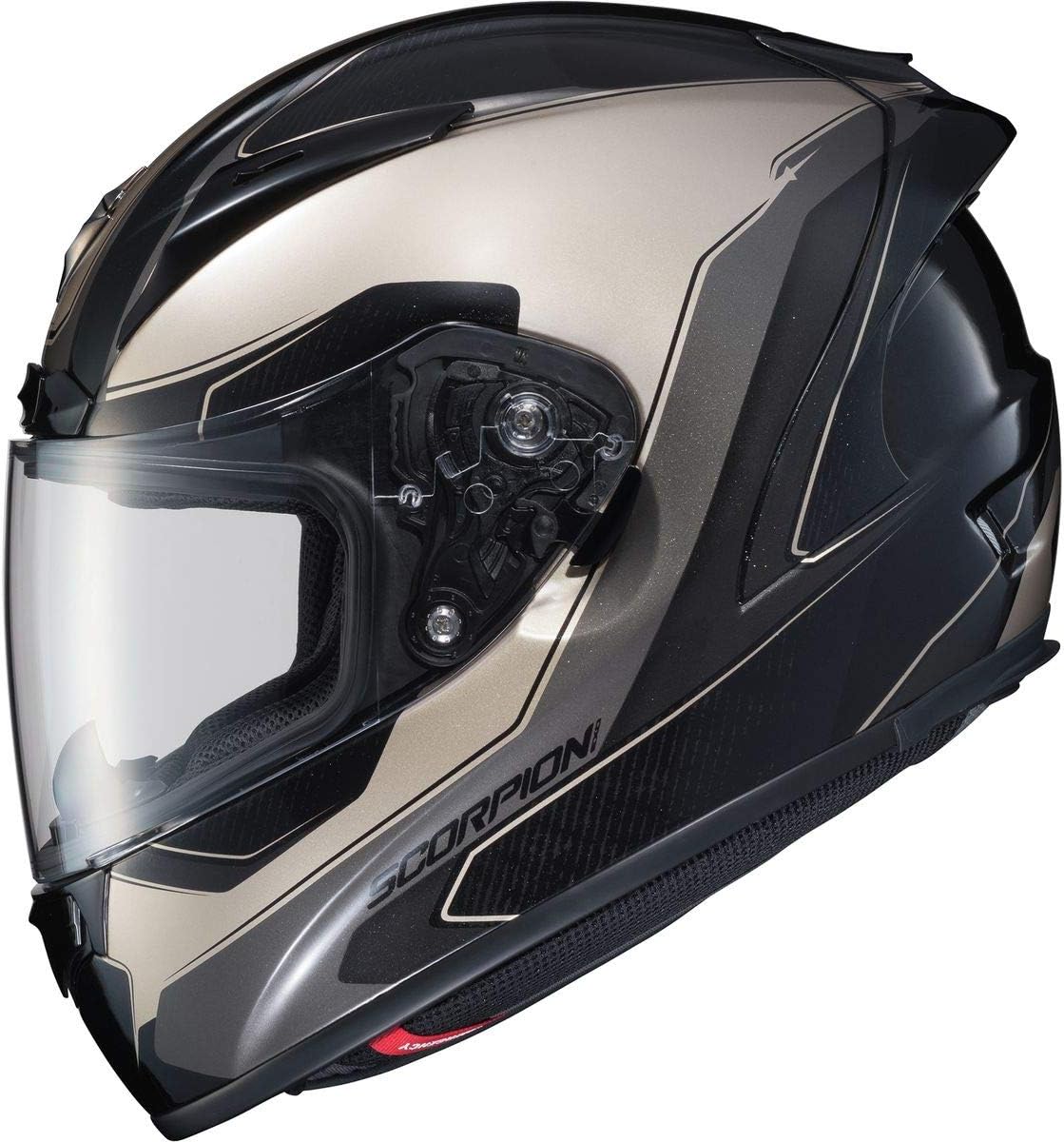 Scorpion EXO-R2000 Adult Street Motorcycle Helmet - Hypersonic Titanium/Large