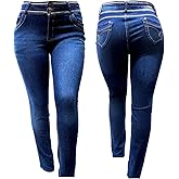 Jack David Womens Plus Size Denim Skinny Jeans Destroy Stretch Ripped Distressed Pants