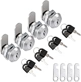 Litensh 4Pcs 16mm Mailbox Lock Cam Lock Cabinet Drawer Locker Keys