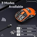 ATTACK SHARK X3 49g Super Light Gaming Mouse PixArt 3395 26000 DPI BT USB-C view 4
