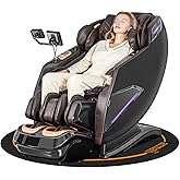 4D Massage Chairs Full Body,Zero Gravity SL-Track Shiatsu Massage Chair Recliner,Core Heating,20 Massage Techniques,Deep Yoga Stretch,Foot Rollers, Ai Voice,Touch Screen,Wireless Charging