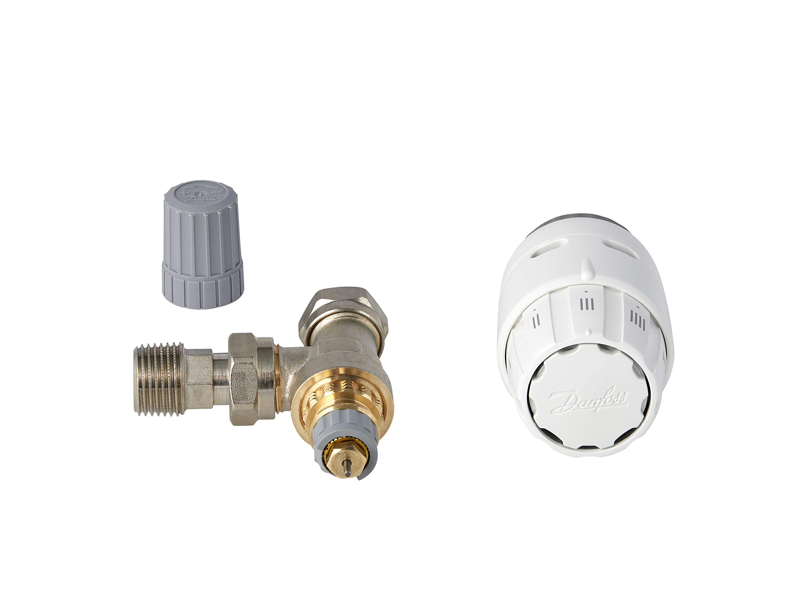 Danfoss Thermostatic sensor RAS-C2 013G6050, TRV Valve And 15mm Reversible Angle C/W Built-in Sensor Combi Pack- Reversible And Bi-Directional, Maximum User Flexibility, Easy Installation (White)