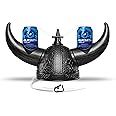 BLKSMITH Drinking Helmet, Viking Drinking Hat with Straws Holds 2 Cans, Adjustable to Fit 16-24" Head, Cool Gifts for Dad