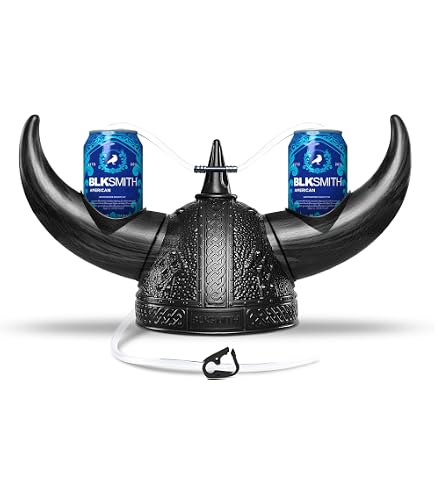 Fairly Odd Novelties Beer Soda Guzzler Helmet Drinking Party Hat, Black, One Size, (FON-10117) : Clothing, Shoes & Jewelry