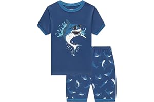 Dolphin&Fish Boys Pajamas Cotton Summer Short Set Toddler Clothes Kids Pjs Sleepwear Sets