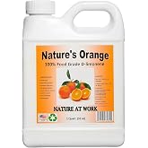 Nature's Orange 100% Pure Food Grade D-Limonene (Orange Oil Limonene Extract. Citrus Cleaner, Degreaser, and Deodorizer) 32 Fl. oz