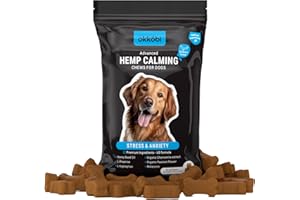 Hemp Calming Chews for Dogs - 60 pcs - Anxiety Relief with Melatonin - for Stress, Travel, Check-ups, Barking, or Grooming - 