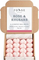 Fosse Living Rose & Rhubarb Soy Wax Melts 16 Pack – Pet Safe