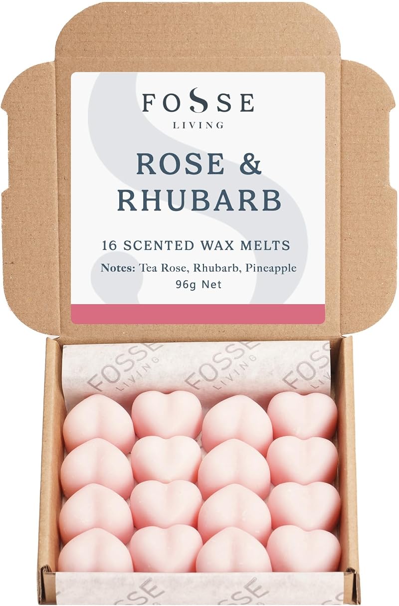 Fosse Living Rose & Rhubarb Soy Wax Melts 16 Pack – Pet Safe