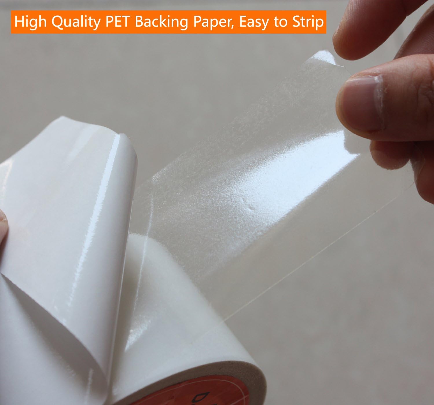 Removable Clear Double Sided Sticky Tape- No Residue, 2 Inches x 20 Yards : Office Products